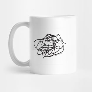 Thought Pattern Thinking Scribble - Black Mug